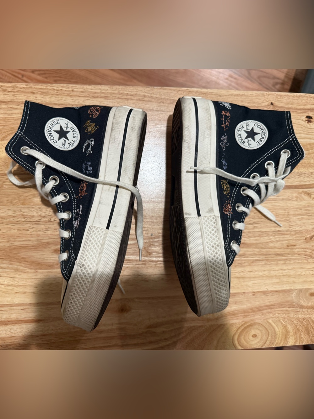 Converse Platform Astrology Black High Tops in women’s size 6